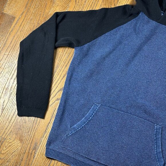 Lucky Brand Sweater Men’s Large Hooded Preppy Blue‎ Pocket Logo - Picture 5 of 11